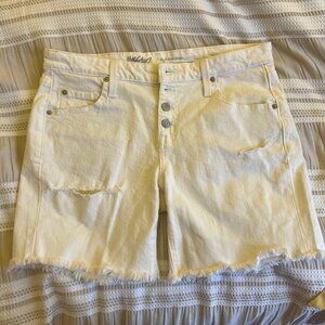 Wassaio White Boyfriend Shorts (6)